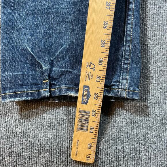 ReRock  for Express Boot Jeans Women's 8 Dark Wash Flap Pocket Distressed - Picture 9 of 13